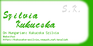 szilvia kukucska business card